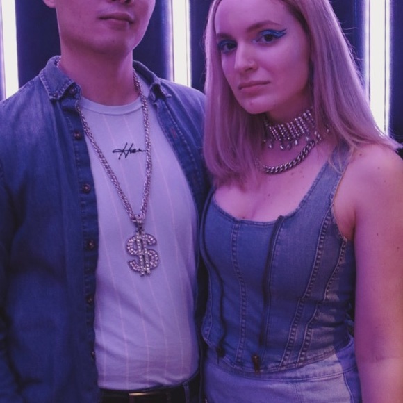 I AM GIA Denim Corset Top with Zipper Detail - Picture 5 of 5